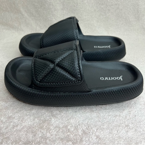 Puffy Comfort Cloud Pool Slides Sandals-Black-Womens 5.5-Casual-Beach-Lounge-NEW - Picture 6 of 10